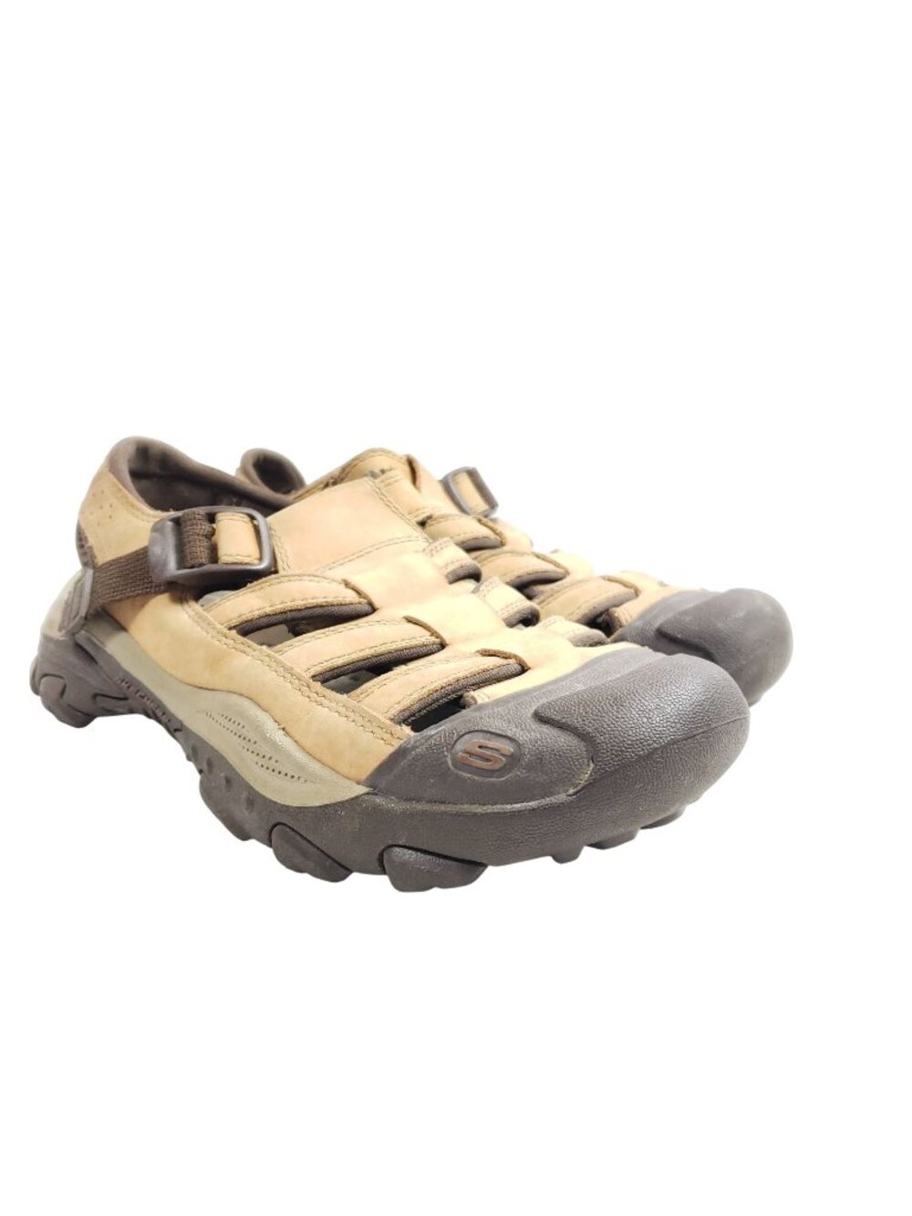 Skechers Womens Size 8 Tan Leather Hiking Sandals